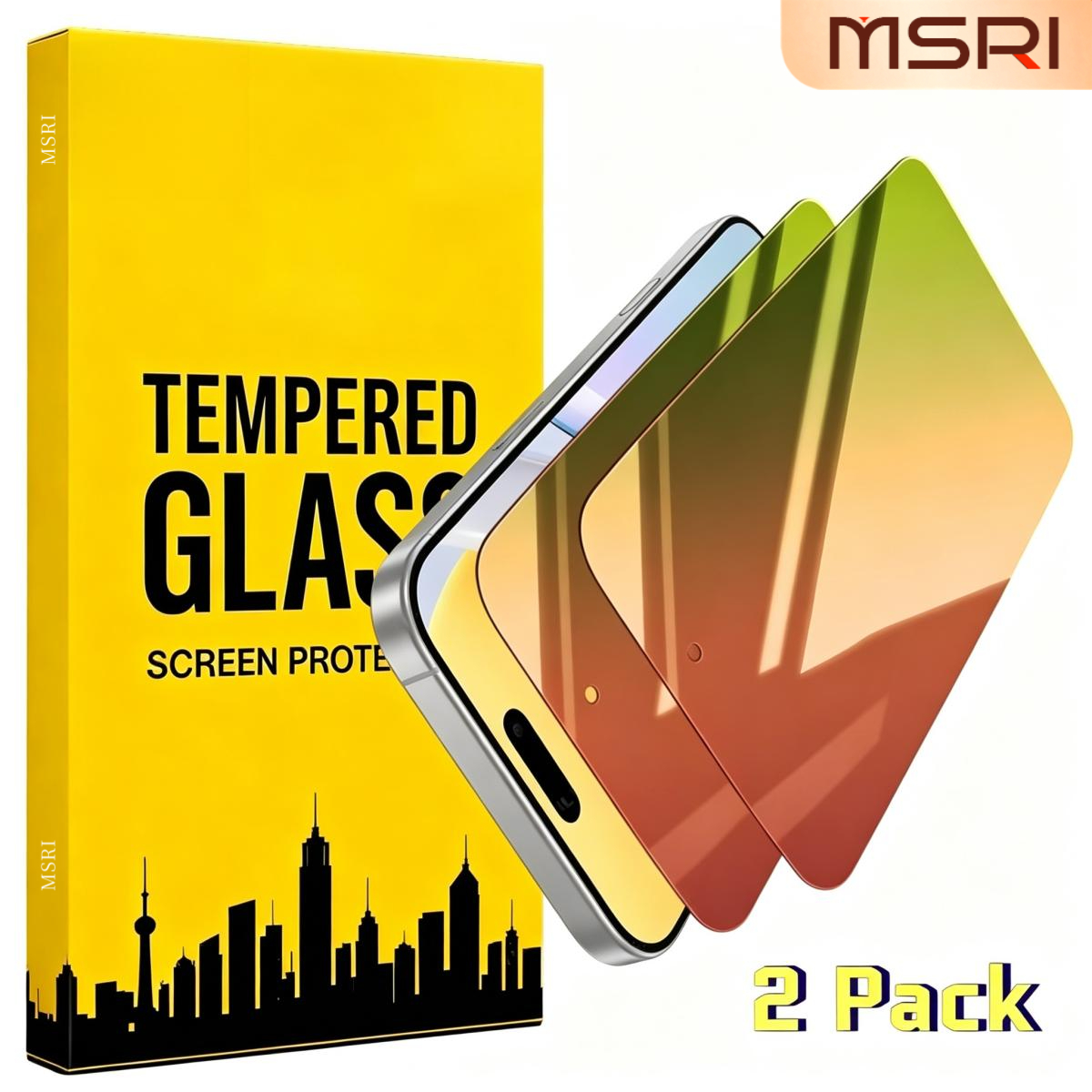 TEMU 2-pack Color-changing Privacy Gradient Tempered Glass Screen Protector, Suitable For Iphone 13/14/15/16/17/plus/pro/pro Max/17 Air/16e/17e/18