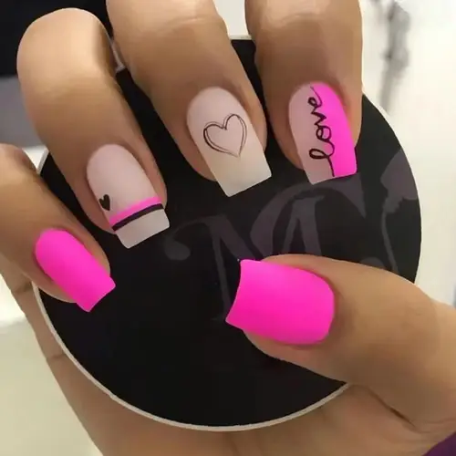 teenage girl art valentines day nails festival love wear nails