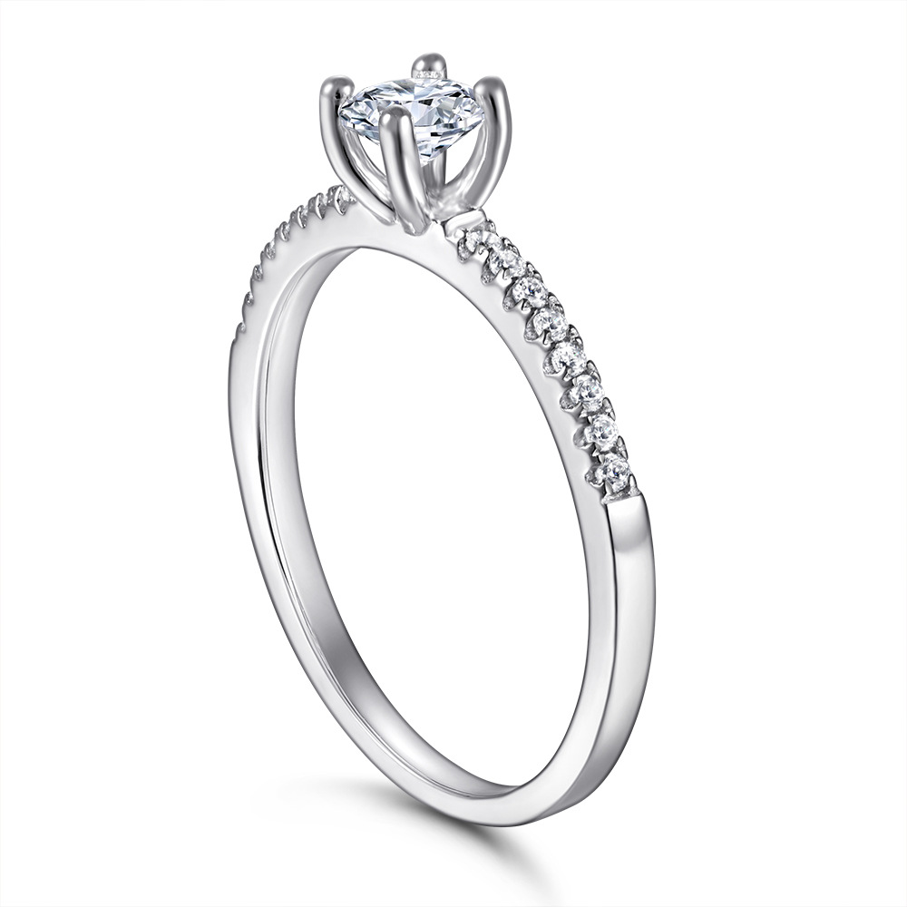 Men's S925 Moissanite Beaded Trim Eternity Ring, Trendy Statement Accessory