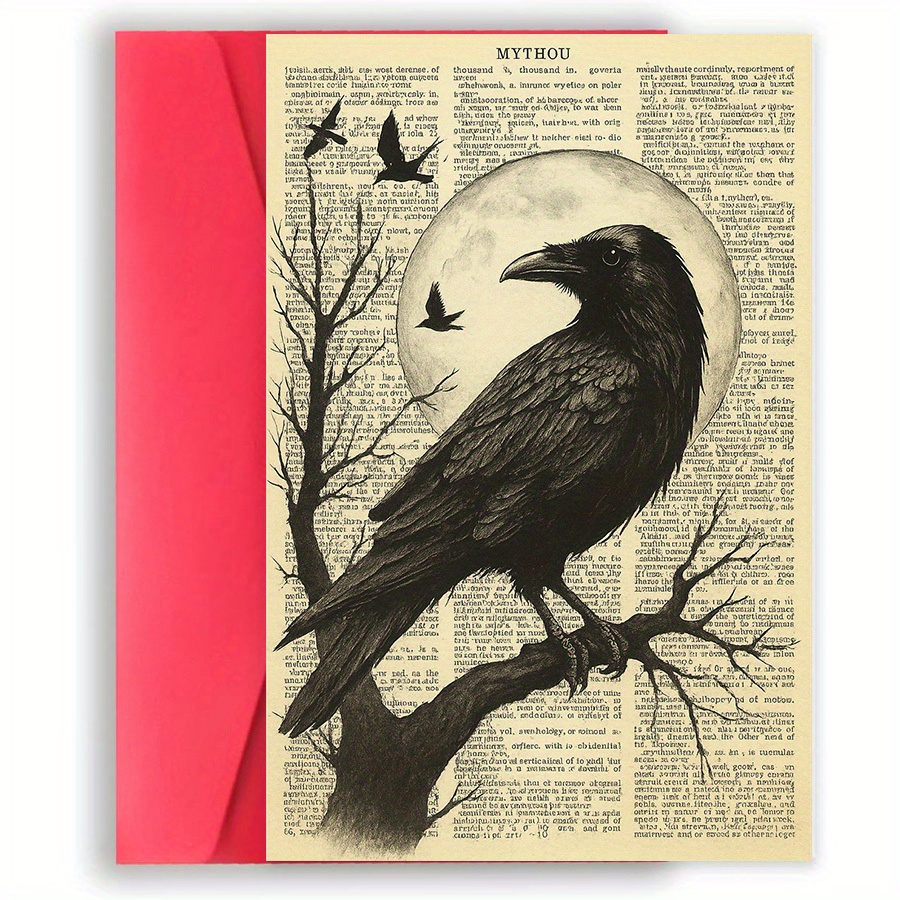 TEMU 1pc "vintage Moon Greeting Card – Unique Artwork For , , And . Perfect For Birthdays, Anniversaries, Or Special Occasions. Send A , Artistic