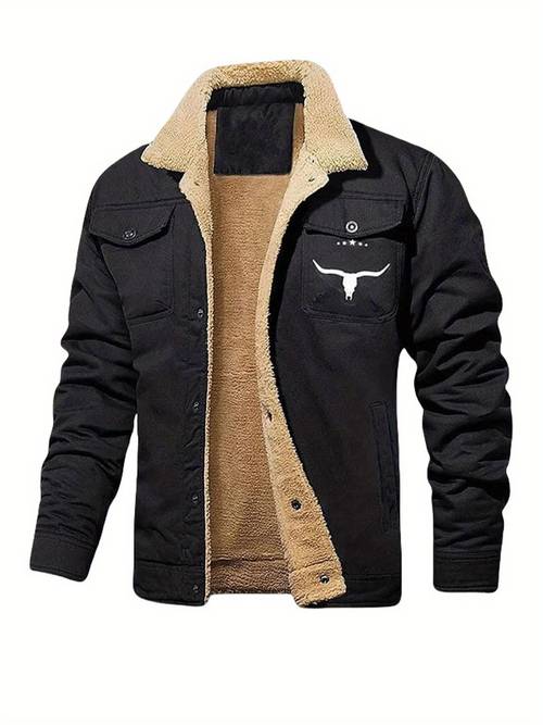 mens casual autumn and winter jacket snap closure seasonal fashion trendy tops sturdy construction functional clothing urban style