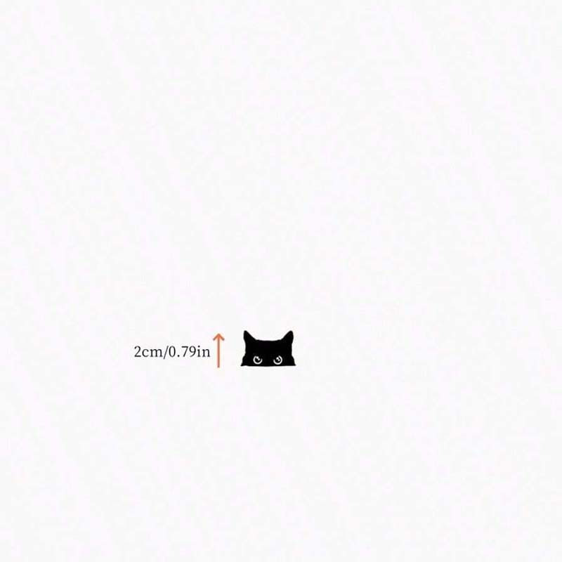 Image of Cat Sticker, Car Sticker, Black Cat Sticker, Blank Button, Vinyl Sticker, Pop-up Sti
