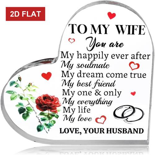 item picture wife keepsake gift heart shaped glass effect wedding anniversary valentines token with name message 4x4 inch keepsake box for token for wife husband red desktop
