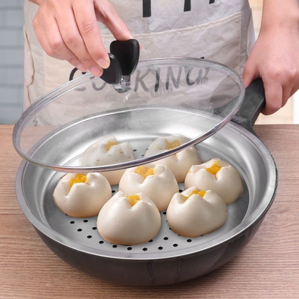 stainless steel steamer insert for wok 28 30 32 34cm   fish dumpling   kitchen cooking gadget thickened steamer basket details 3