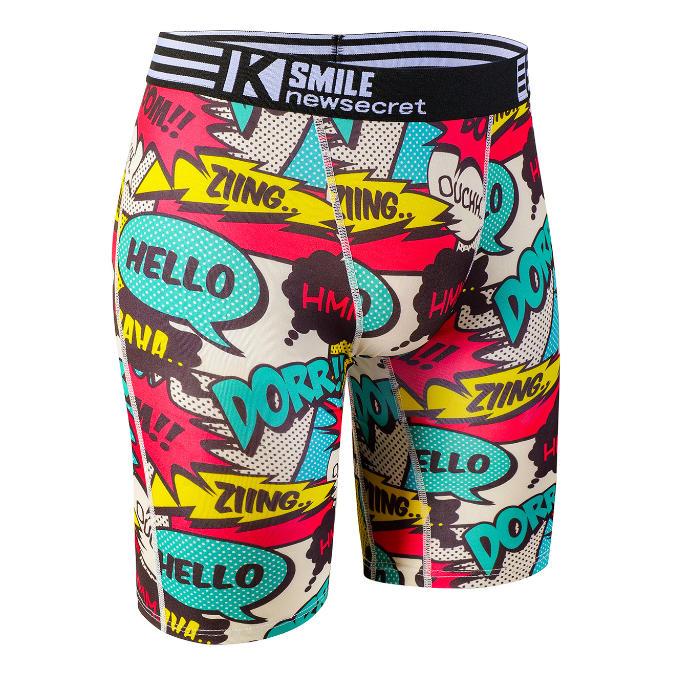 

Set Of 3 Men's Graffiti Print Boxer Briefs, Comfortable And Breathable Underwear, Sports Shorts, And Casual Casual Attire