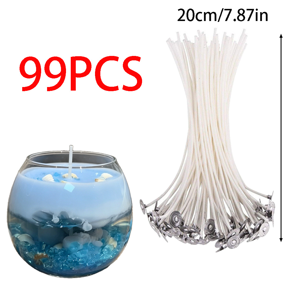 99 para velas de 10/15/20 cm, cera de soja, bajo, naturales, adecuadas para la fabricación artesanal de velas,…: retailer-supplied image