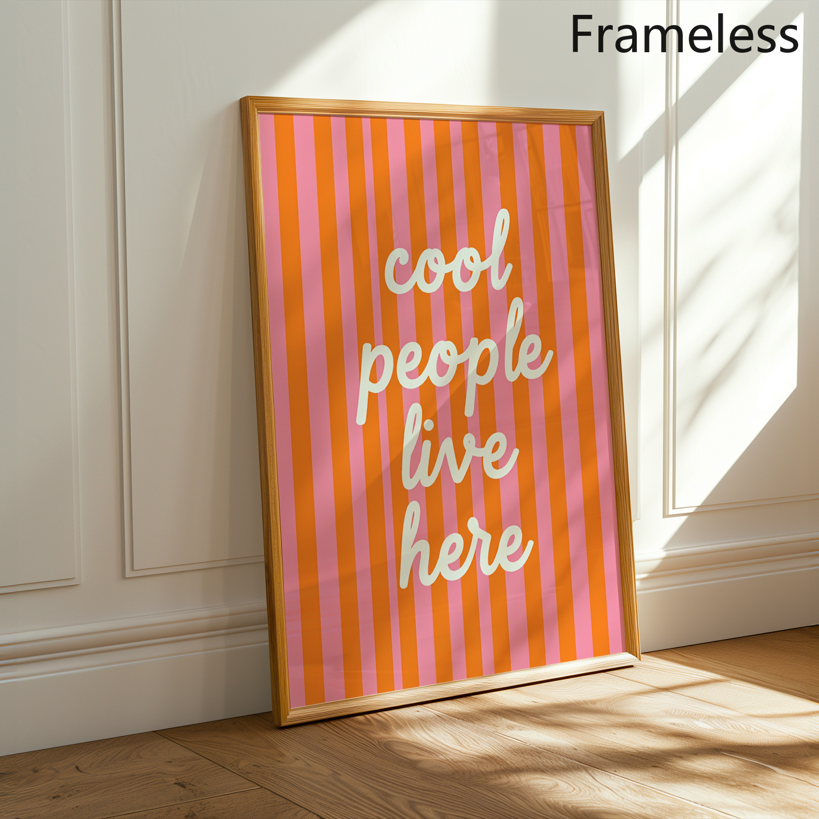 TEMU 2d Flat, 1pc, Wall Art, Quote Poster, Inspirational Quote, Dopamine-inducing Striped Art Print, Quote Canvas Painting, Bedroom Hallway