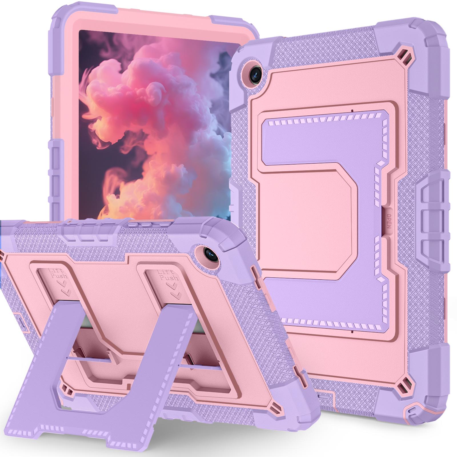 TEMU Tablet Case: Suitable For Galaxy Tab A11 Plus 11" (2025) C5 Series, Contrast Color, Multi-functional Hidden Stand, Thickened Corners For