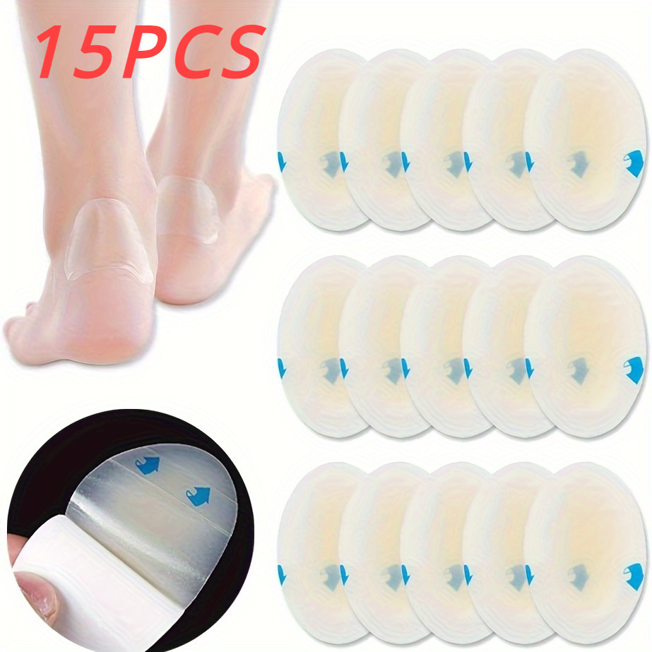 Image of 15pcs Of Transparent, Invisible Anti-friction Stickers, Toe Pads, Gel Cushioning For The Forefoot, Heel Cushions, And Gel Pads