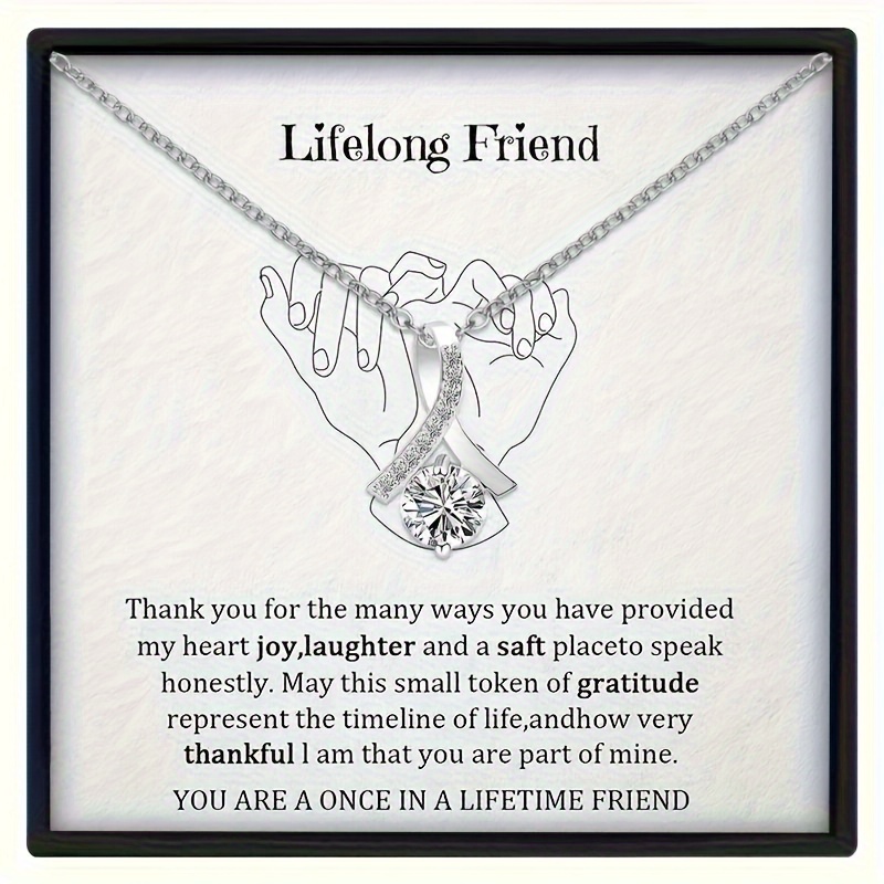 TEMU Collier avec pendentif en cuivre élégant et sophistiqué, livré avec une boîte cadeau et un carton, parfait pour les fêtes d'anniversaire ou de