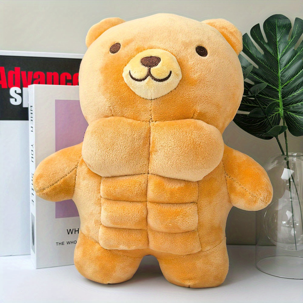 大きな茶色のクマのぬいぐるみ 1/2個 かわいい大きな筋肉質な茶色のクマ