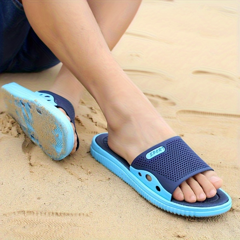 mens stylish open toe breathable eva slides comfortable non slip durable casual sandals with       beach or casual attire beach footwear stylish sandals eva sandals Product details 4