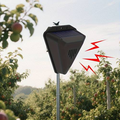 item picture solar bird repeller suitable for agricultural birds and animals weatherproof with 13 kinds of deterrent sounds birds and wildlife ideal for gardens and courtyards