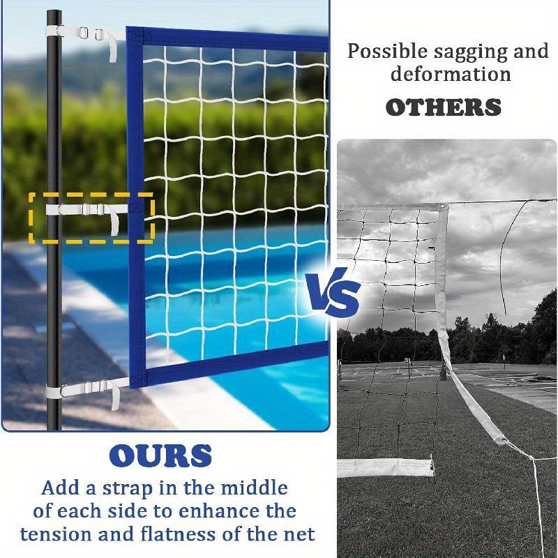 1pc Upgraded Pool Volleyball Net, 15x3ft Pool Volleyball Net for Adults and Family Underwater Pool Games 2025 Summer Pool Floating Party Gift, Thickened Border