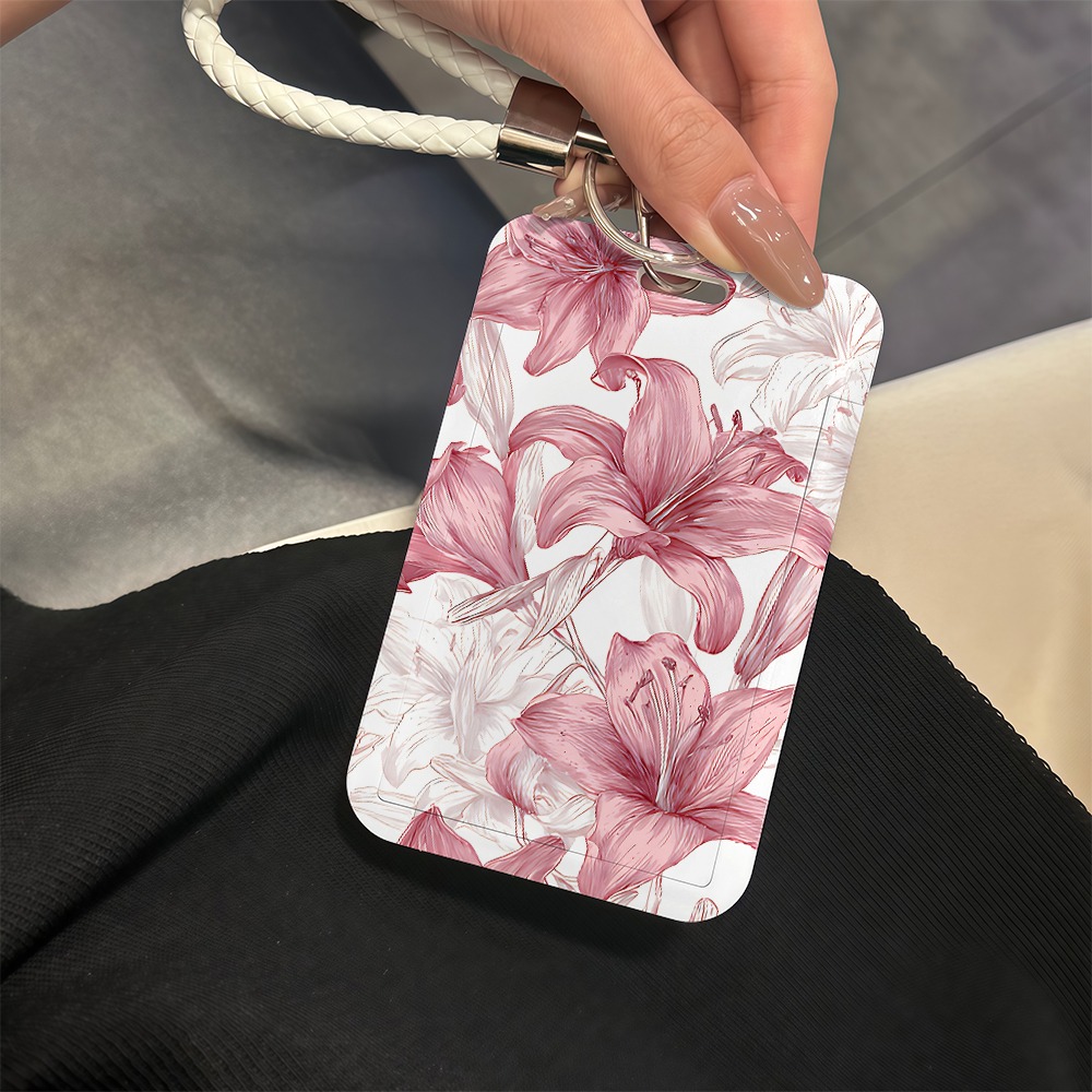 TEMU 2d Design, Id Card Holder, With Lanyard And Keychain, Lightweight And Durable, Suitable For Office, Public Transportation Card, Bank Card/nurse,