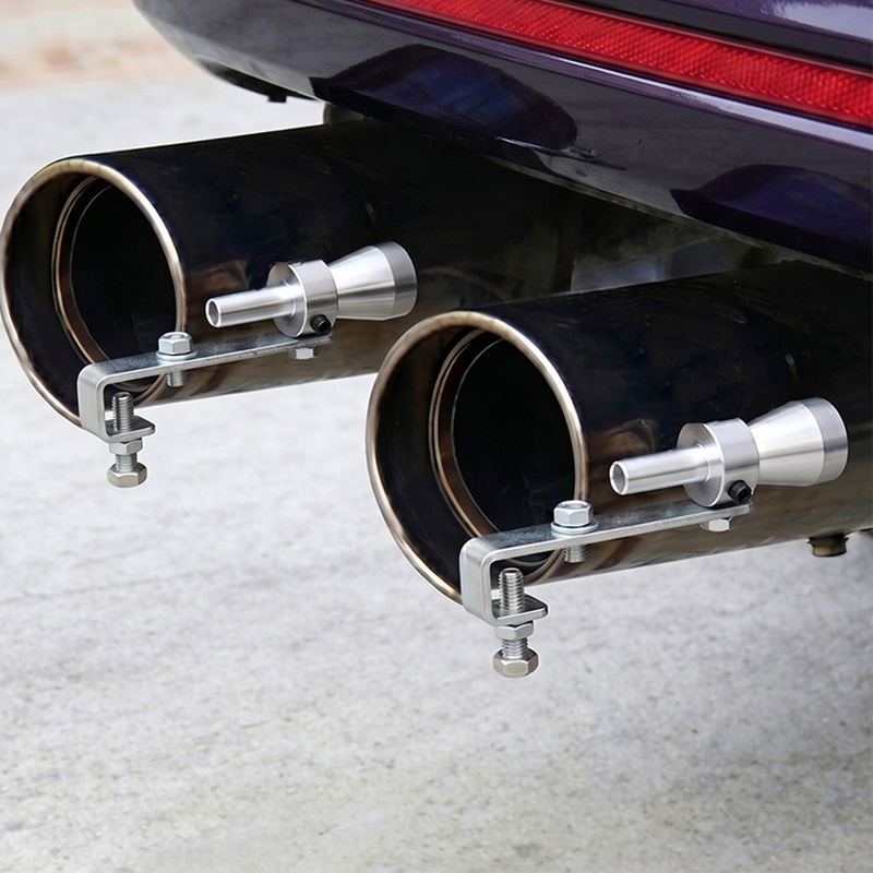 item picture Direct-Fit Car Exhaust Pipe Turbo Whistle - Aluminum Alloy Vehicle Exhaust System Upgrade Sound Amplifier - with Convenient Mounting Bracket, No Drilling Required, Suitable for All Models - Suitable for City Commuting, Long-Distance Self-Driving