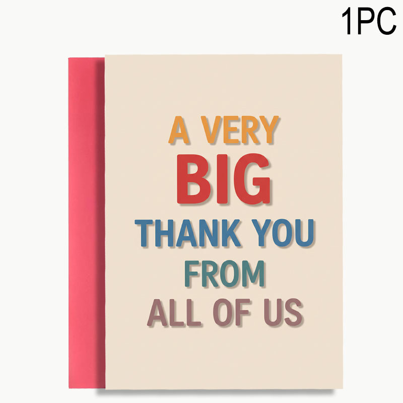 TEMU 1pc Large Funny Thank You Card From , "a Very Big Thank You" Jumbo Greeting Card With Envelope For Teacher, Boss, Coworker, , Appreciation &