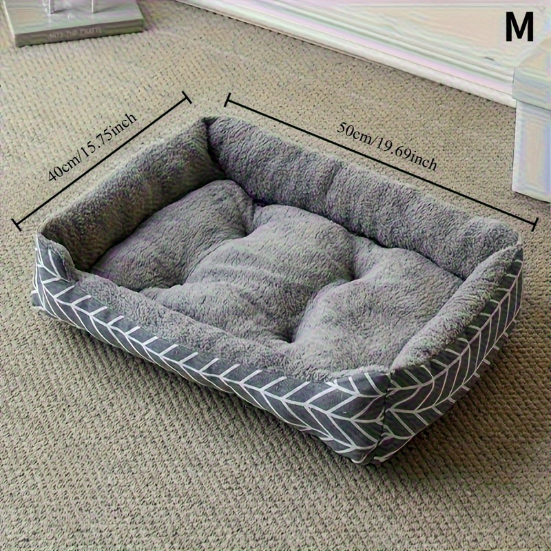 comfortable plush dog bed polyester fiber dog bed winter warm pet sofa   in 3 sizes m l xl suitable for small to medium sized dogs   with thick warm pad for cats and dogs Product details 2