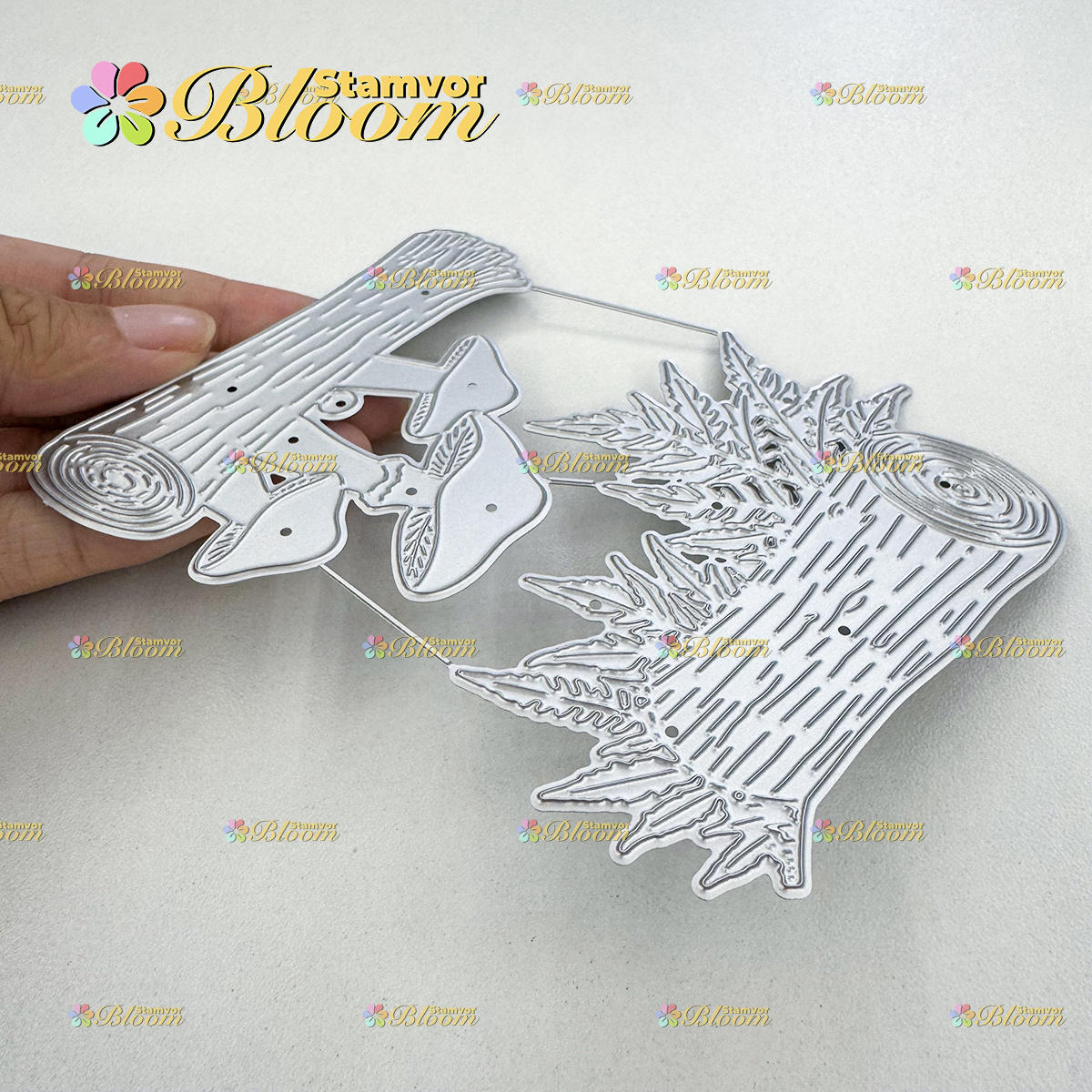 TEMU Moule original rétro Forêt avec et fougères pour matrices de découpe de papier, gaufrage, matrice pour décoration de fabrication de cartes et