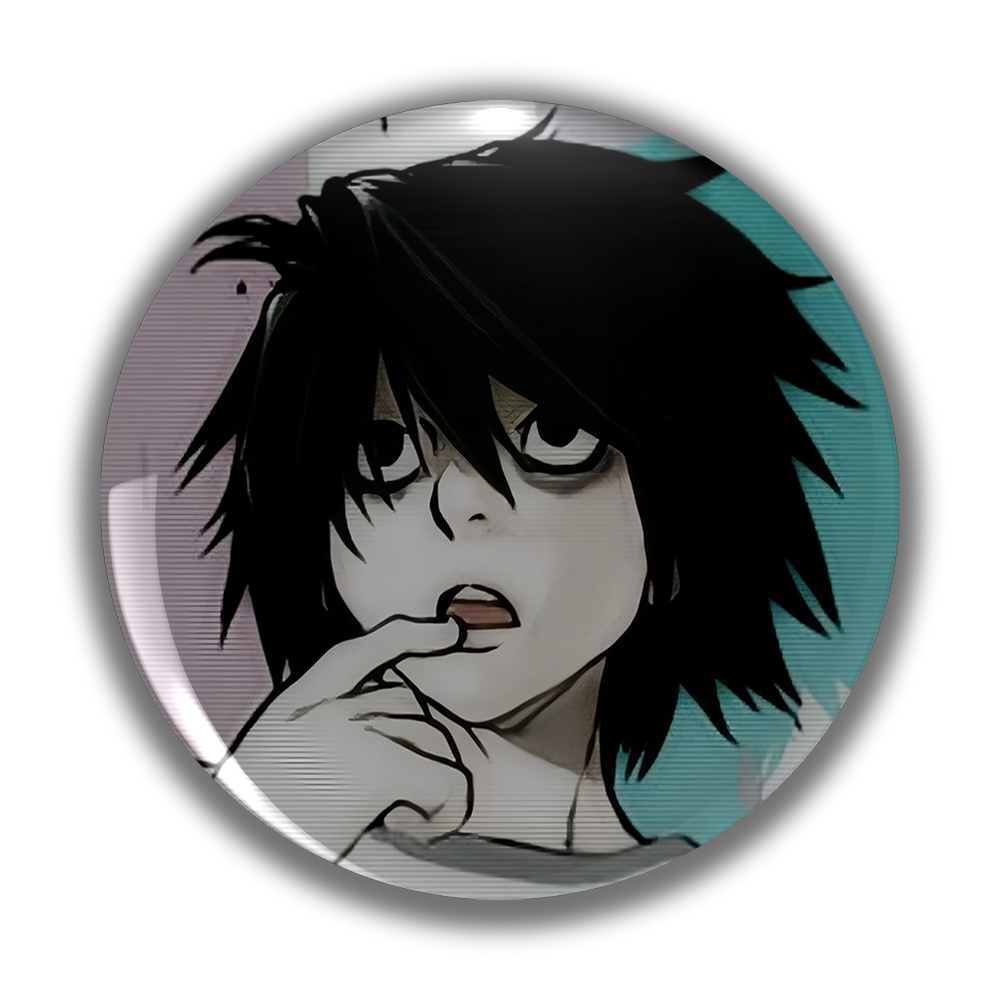 TEMU Men's Casual Round Pin, A Stylish And Badge, Cartoon Anime Brooch, Trendy Item, Perfect As A Fun Gift Family, , , Unisex