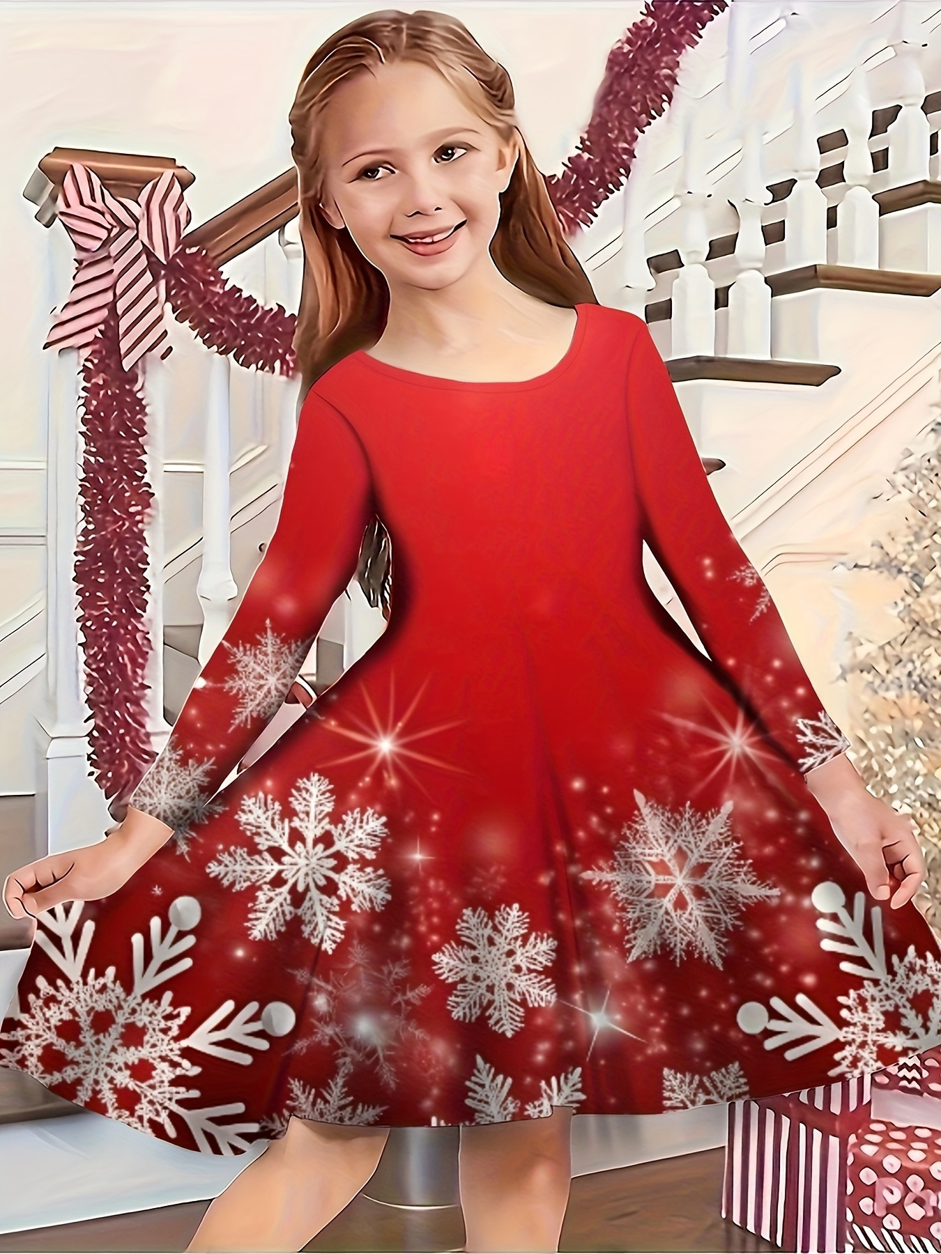 white christmas dresses Retro Stage Vintage Christmas Swing Dress main image 0