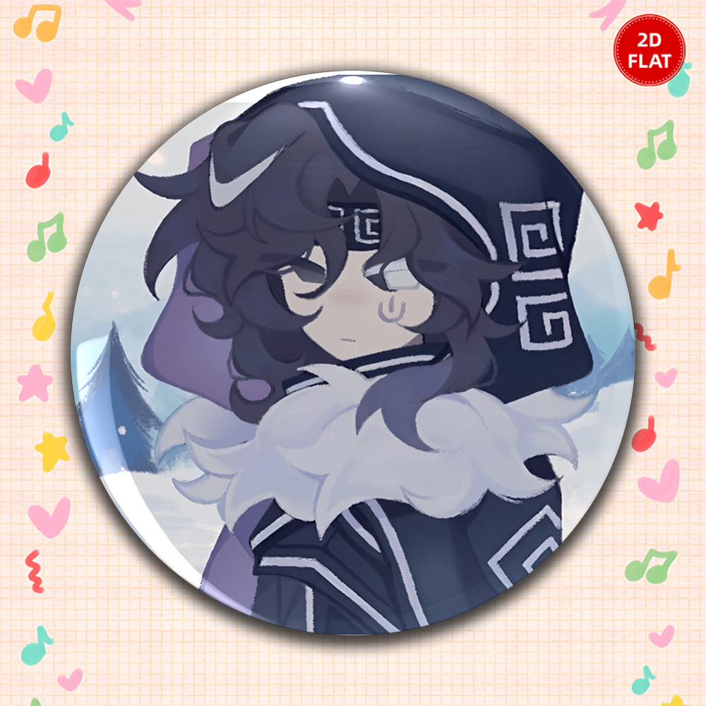 TEMU 2d Flat, 2d Flat Suitable For Collectible Brooch/pin/badge - Weary Traveler Snowy Landscape Badge With Elegant Suitable For For Jeans, Clothes,