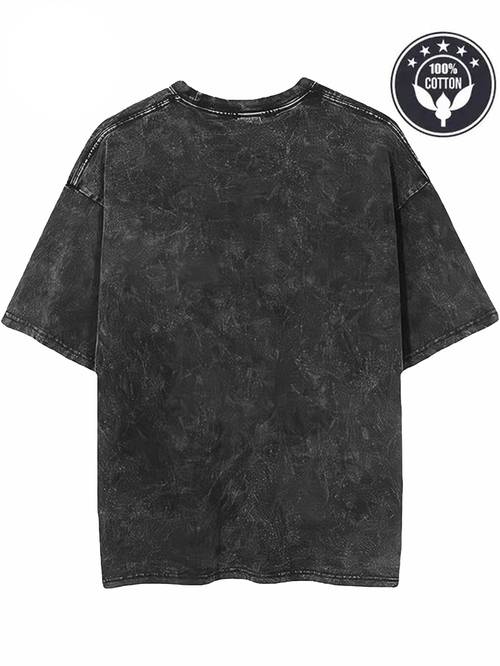 mens anime manga vintage t shirt 100 cotton retro style short sleeve high quality washed denim with graphic print ideal for casual outdoor wear gifts