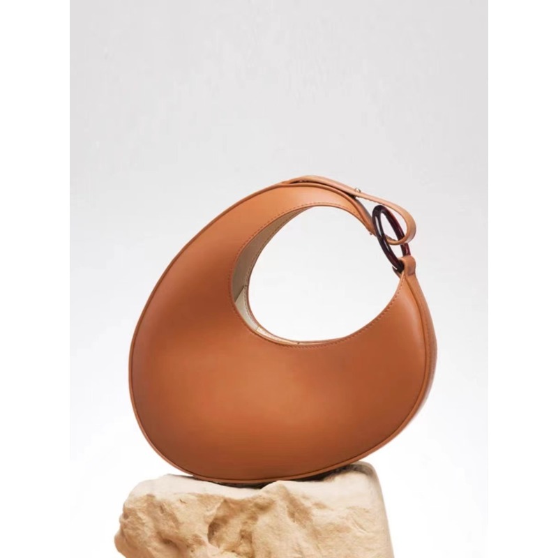 Image of Genuine Italian Niche Crescent-shaped 3-in-1 Shoulder/crossbody/armpit Bag - Large Capacity French Casual Suitable For Commuting, Blush Tone (color), Closure & Oil- Edges, Armpit Carry