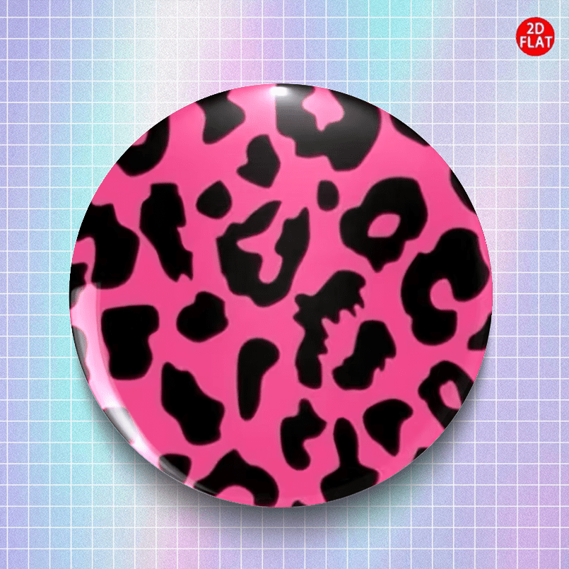 TEMU 2d Flat, 2d Leopard Print Classic Fashion Brooch/pin/badge, Perfectly Pairs With Jeans, Clothes, Backpacks, And Hats. A Small Collectible