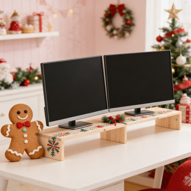 Monitor Stand 100x27x10cm Solid Wood Pine