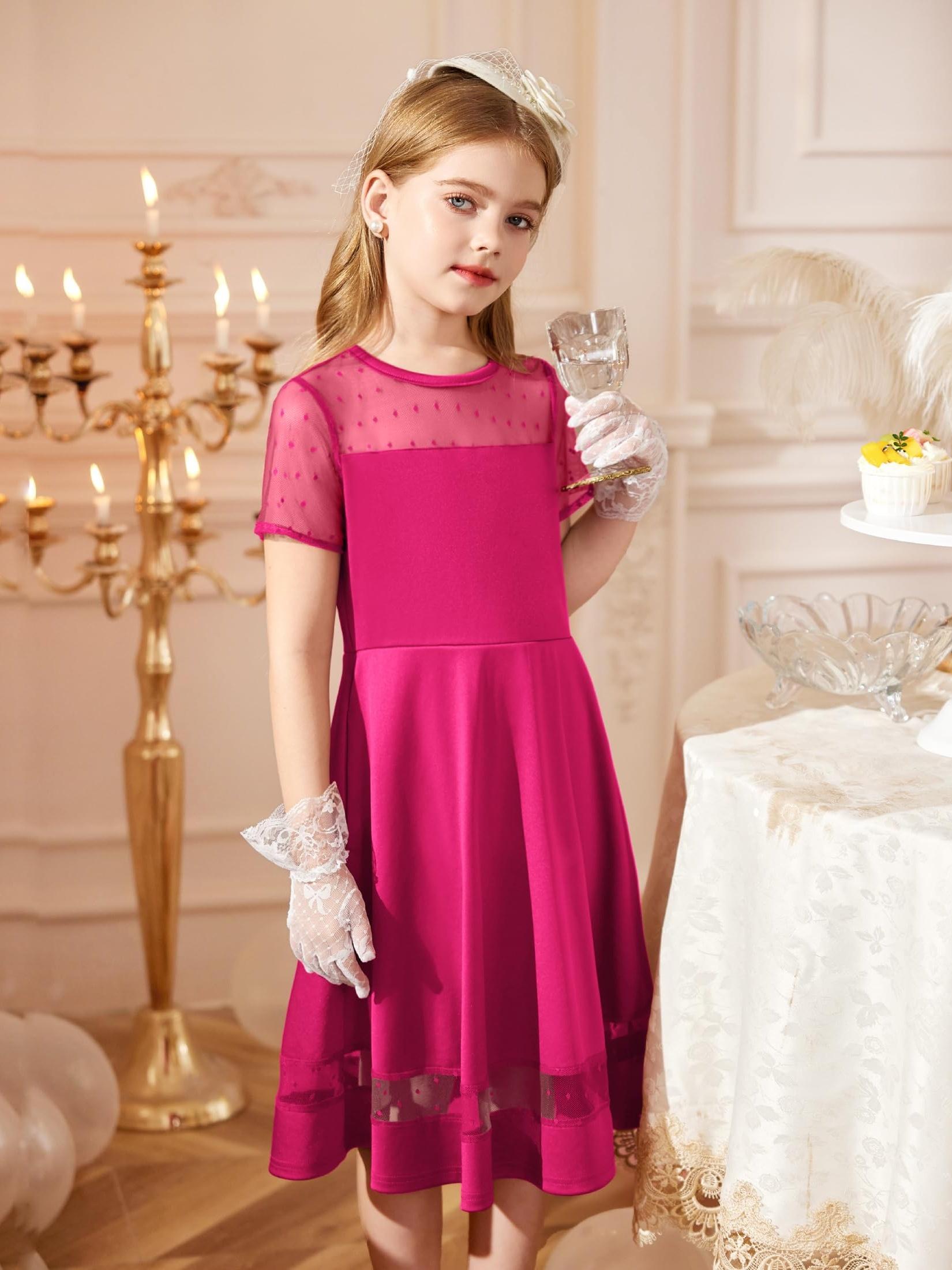 slim fit dress slacks Tween Girls' Sweetheart Collar Mesh Overlay Sequin Mermaid Dress –  Elonnashop