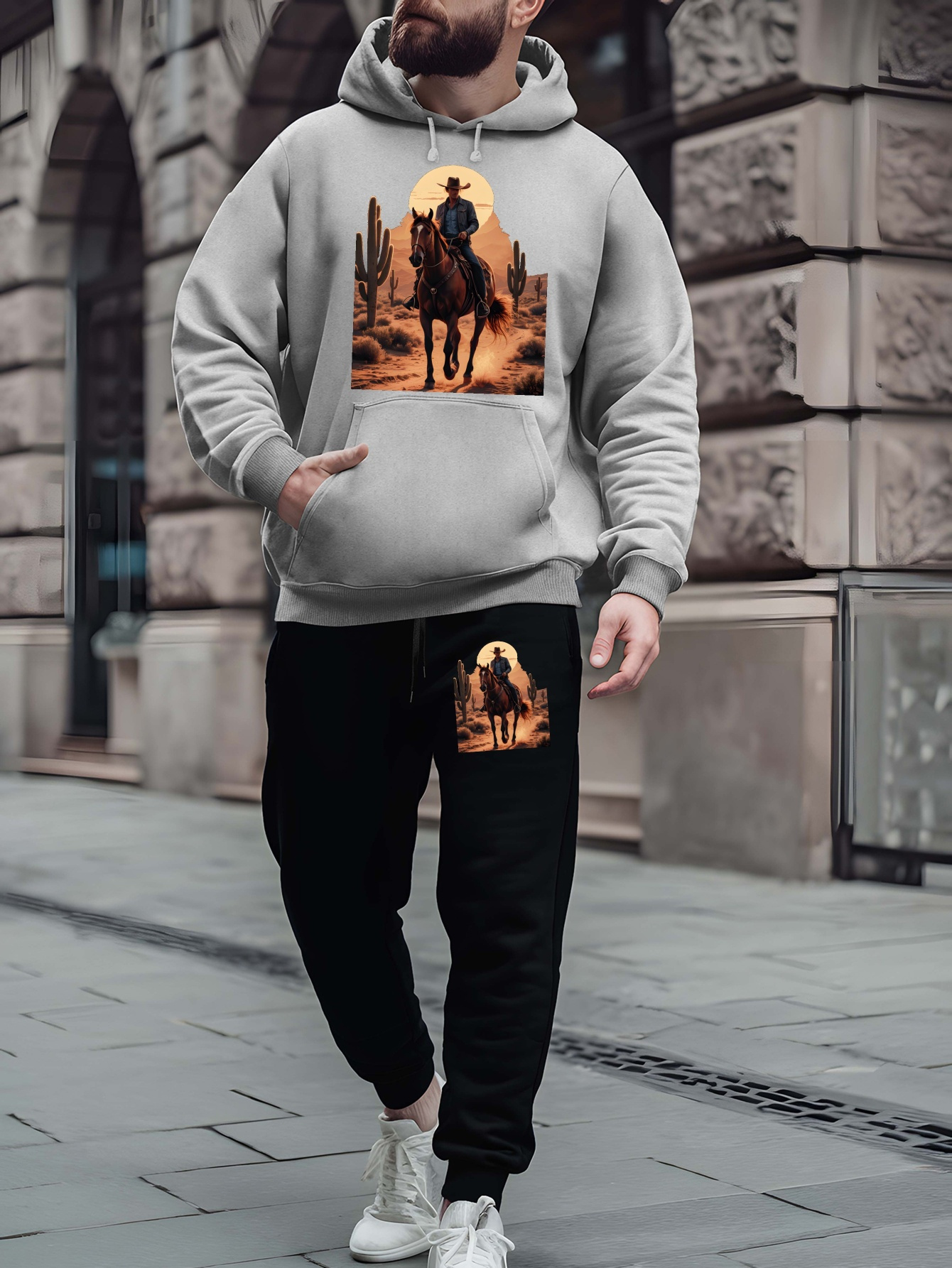 conjunto sudadera capucha pantalones chándal estampado Temu Uruguay