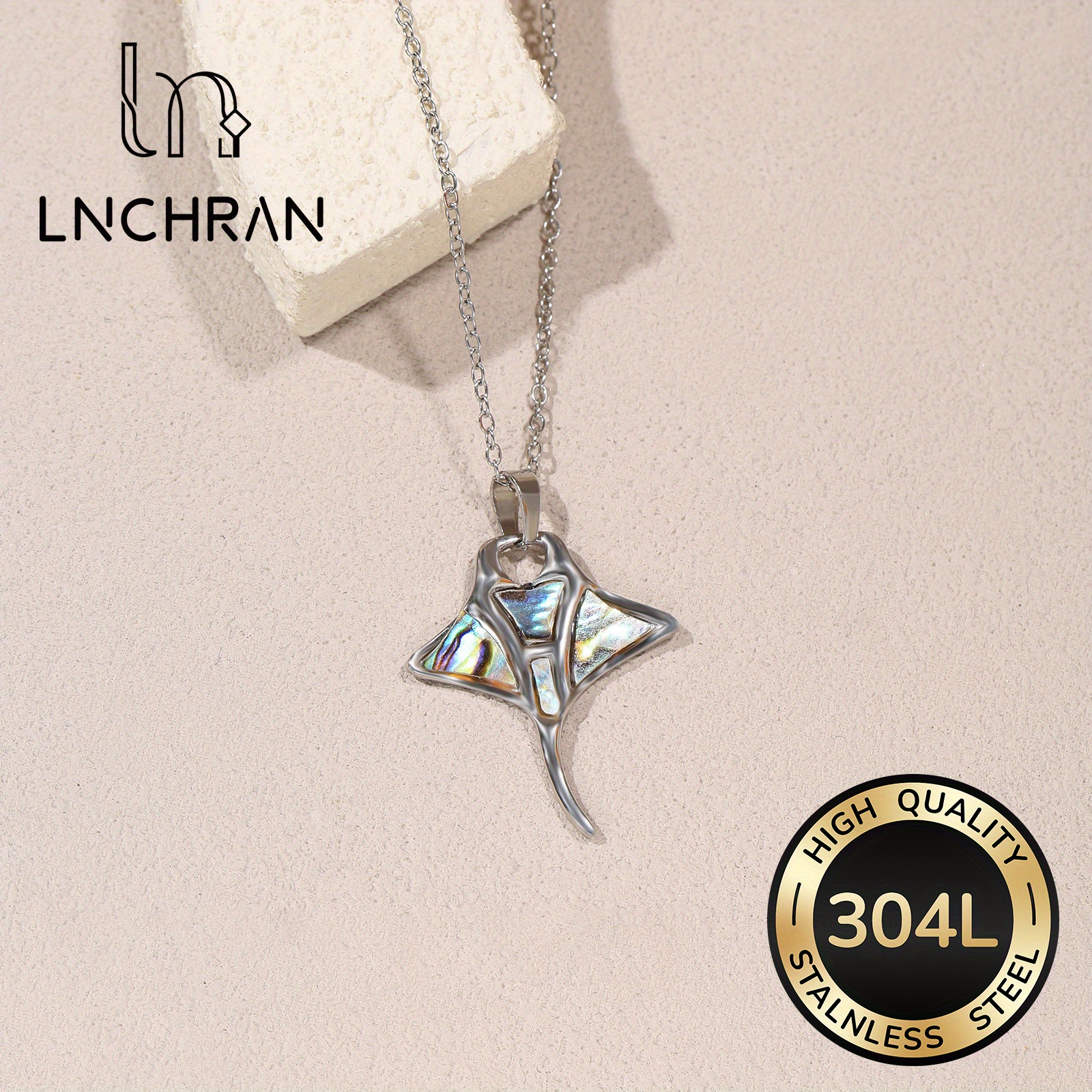 E-shop 1 Stück Damen Mode Anhänger Halskette, Ozean-Natur-Element, Mantarochen Halskette, Vintage Urlaubsstil, geeignet für den täglichen Gebrauch,