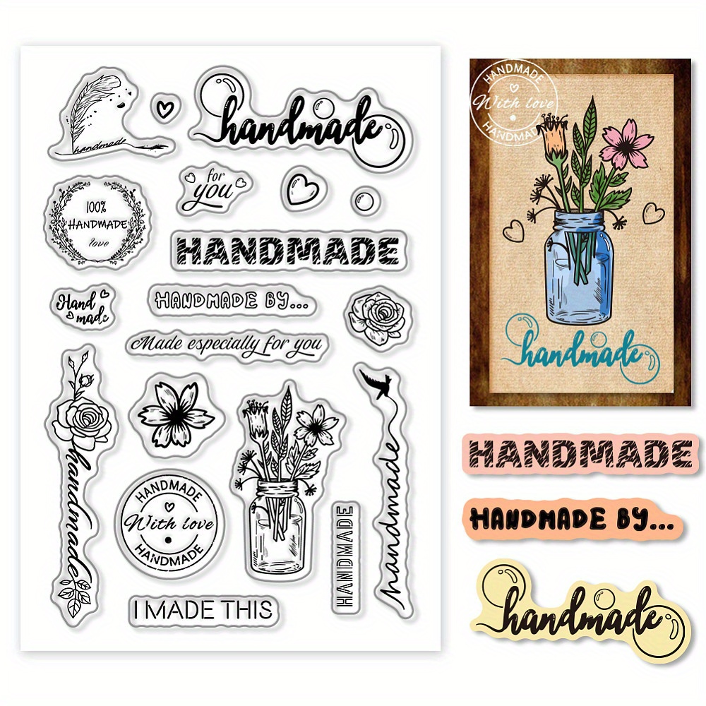 Image of 1sheet Pvc Plastic Clear Stamps For Scrapbooking Photo Album Making Word 160x110x3mm Craft Supplies Stickers Handmade Kit