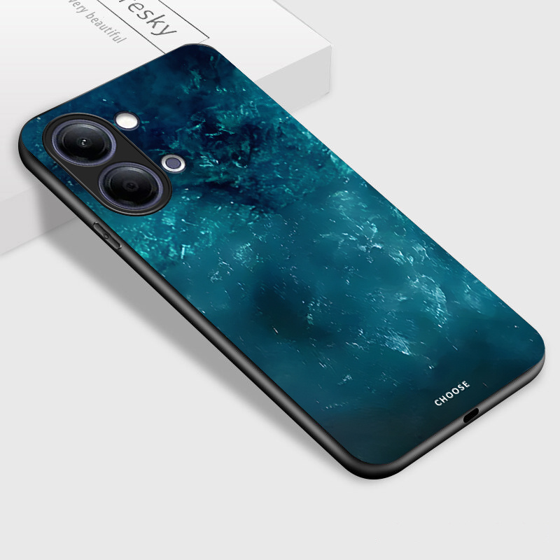 TEMU Phone Case: Case For Xiaomi Poco X8 Pro Max Pro Plus Pro  Phone Case, Rich Teal Sea With Pattern Stylish Glossy Casing Back Cover Gift