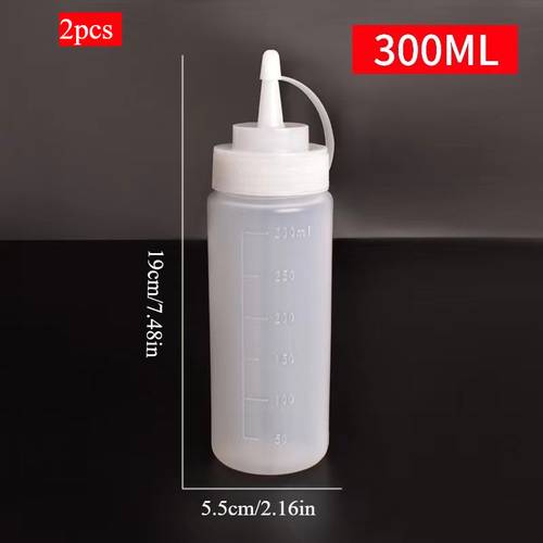 2pcs seasoning squeeze bottle ketchup dispenser kitchen supplies dressing bottle salad dressing press squeeze bottle plastic squeeze bottle kitchen seasoning bottle