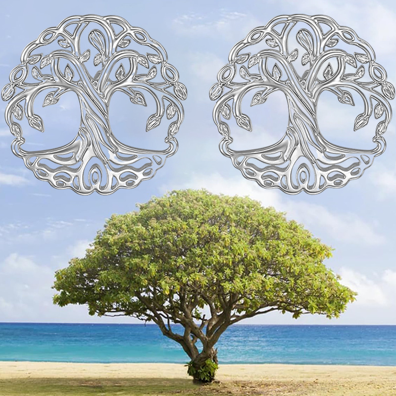 TEMU 2pcs Aretes de Árbol de Modernos y Elegantes, Joyería para Regalos de Navidad, y de para Familiares y
