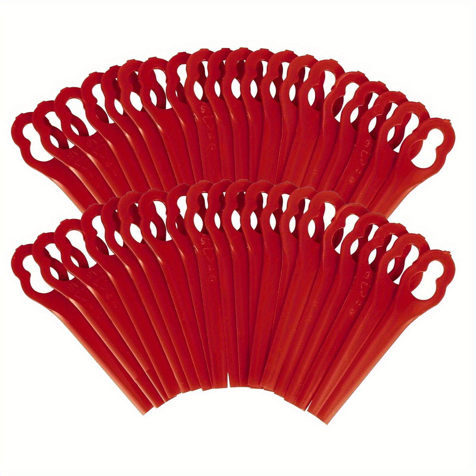 kabelloser rasenmäher mit ersatzklingen im 30/ / /80/100er pack - langlebige kürbisförmige kunststoffklingen, kompatibel mit verschiedenen energierasenmähern, effizientes schneiden und einfache installation (rasentrimmer-zubehörteile)