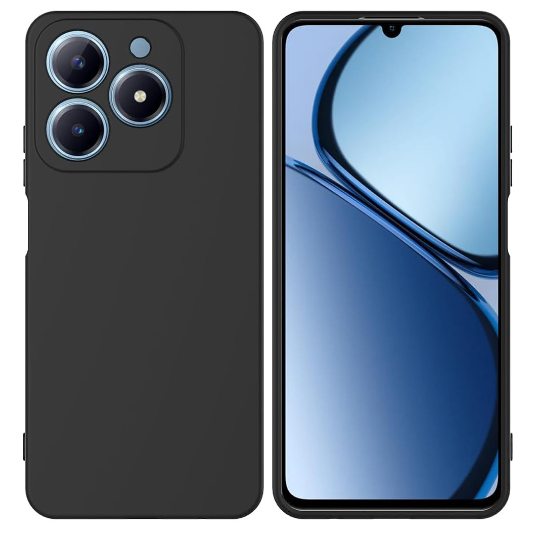 TEMU Funda para Teléfono - Funda Delgada y Flexible de Silicona Mate Negra con Protección para la Cámara para Realme C61, C63 4G, y para Realme Narzo