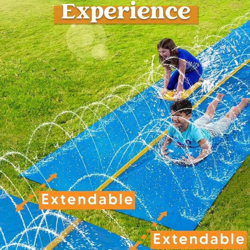 JOYFY Huge Water Slide, 30ft X 6ft Heavy Duty Lawn Water Slip And Slide With Built-in Sprinkler And 2 Slip Inflatable Boards For Kids Adults Party Summer Yard Lawn Outdoor Party Games & Activities