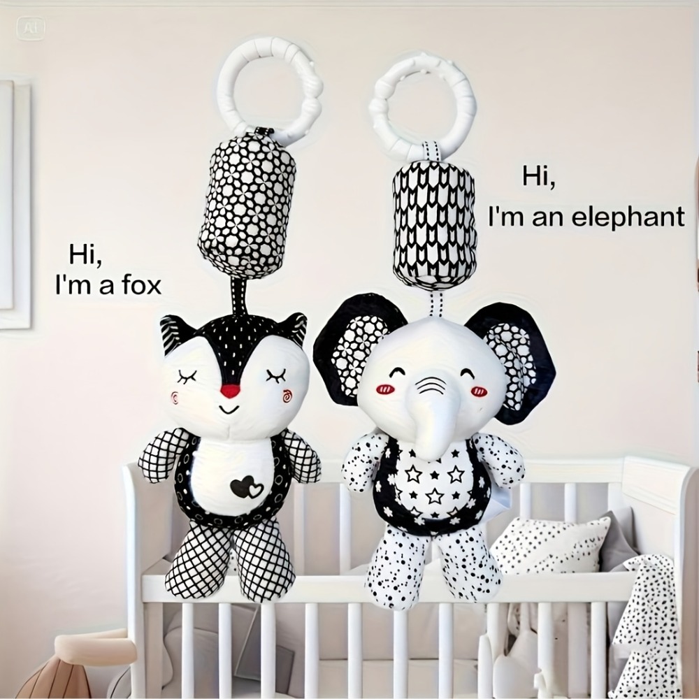 Baby Wind Chime Stroller Toy with Cute Animal Design