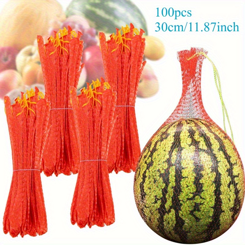 TEMU 100 1 Watermelon Net-durable Melon Hammock, Suitable For Garden, Reusable Net Pocket, Suitable For Melon, Ideal Stand Support.