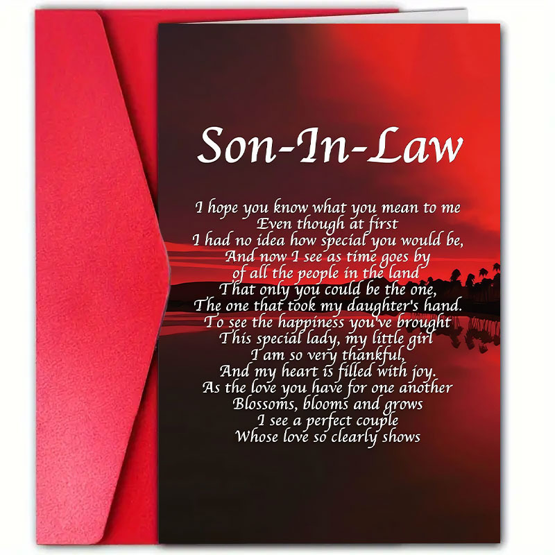 

1pc Christmas Greeting Card With Envelope (12cm*18cm). For Son-in-law. Christmas, Happy New Year, Special . Son-in-law, . I Can Two. Card.