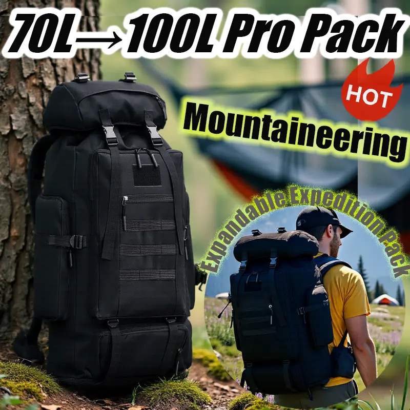 100L Expandable Leisure Hiking * Camping and Mountaineering, Large-capacity Outdoor Backpack 100L Expandable Leisure Hiking * Camping and Mountaineering, Large-capacity Outdoor Backpack