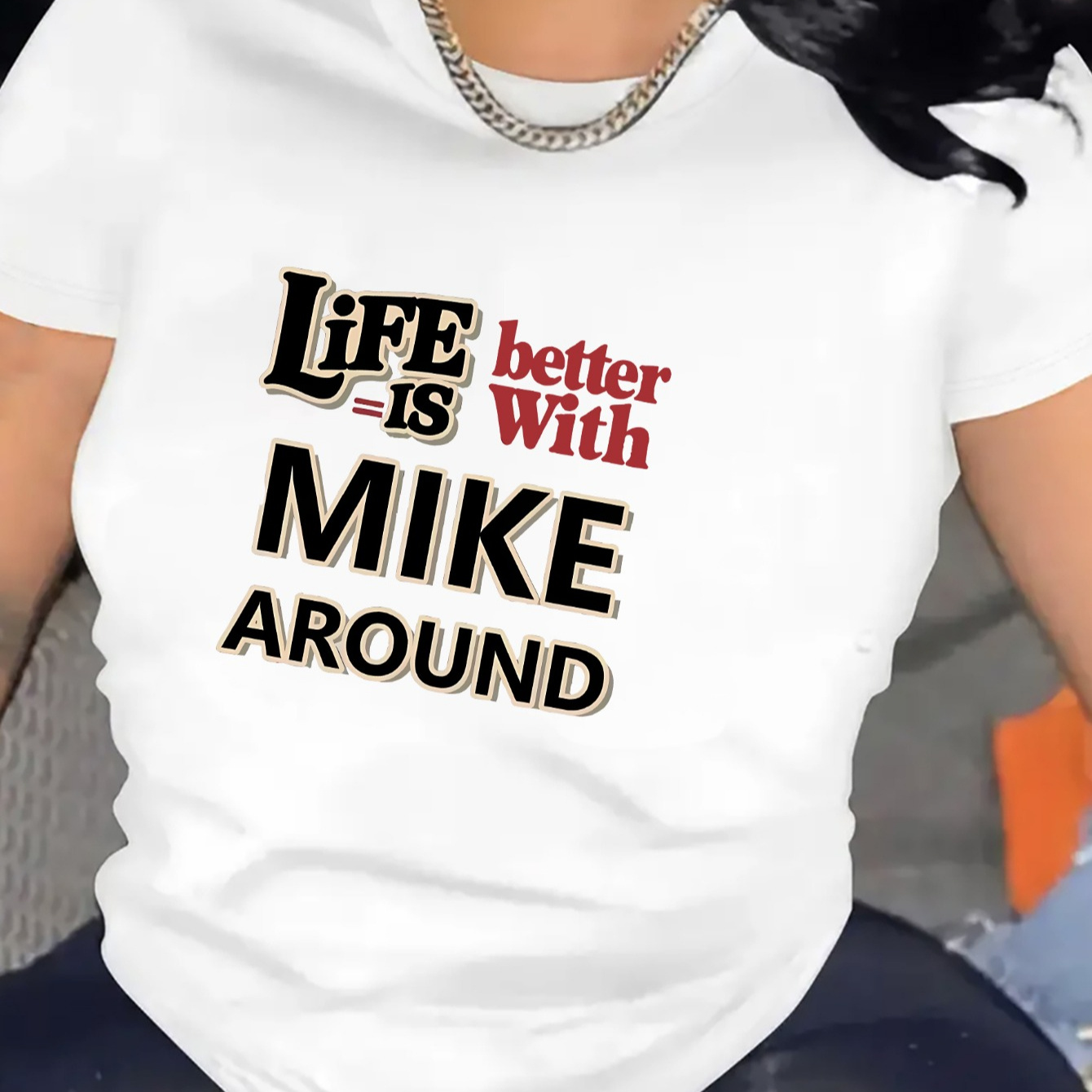 

Women's Casual Crew Neck T-shirt, Polyester , Solid Color, Short Length, Knit Fabric, Breathable, With " With " Print For All