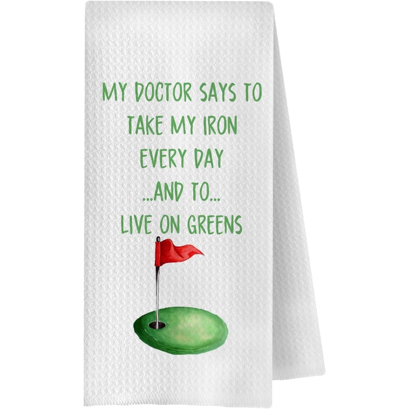 TEMU Cleaning Cloth 1pc Kitchen Towel - A Humorous Kitchen Towel, Perfect As A Gift For Golf Enthusiasts, Suitable For Men And Women As A Golf-themed
