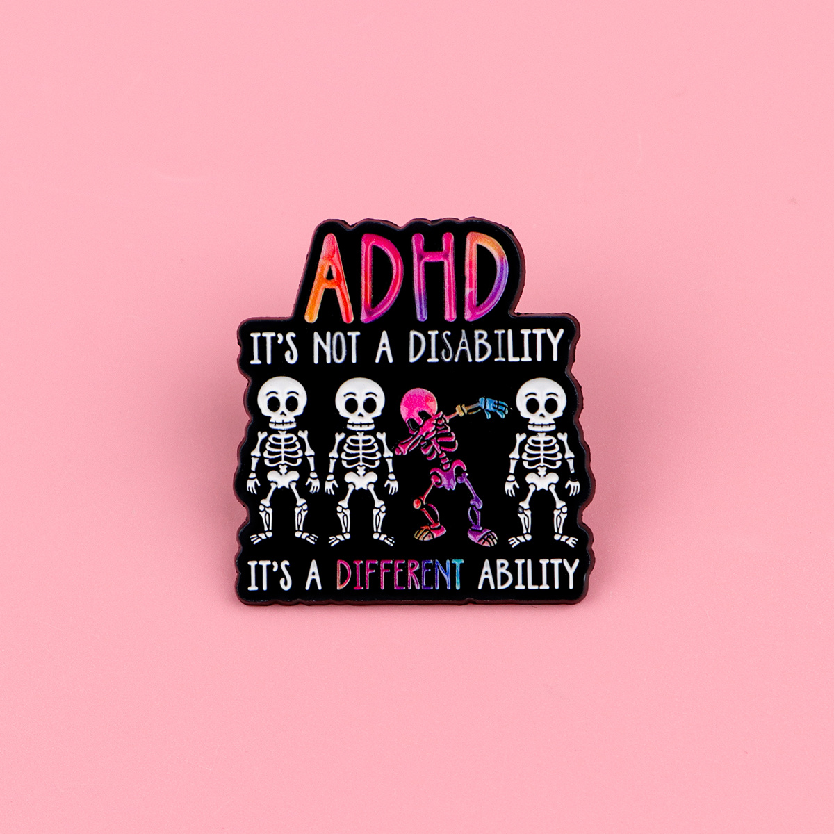 "It's Not a Disability, It's a Different Ability" Cartoon Lapel Pin
