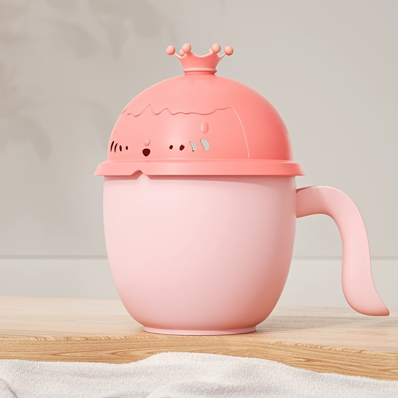 Crown Shower Rinsing Cup - A Plastic Waterfall Bathing Pot With A Handle, Suitable For Gently Rinsing Hair, A Cute Home Shower Tool That Makes Fun For