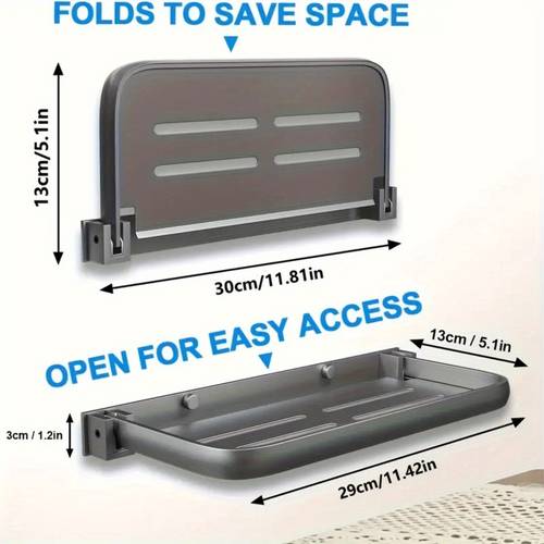 foldable bathroom shelf wall mounted shower caddy rack organizer for home