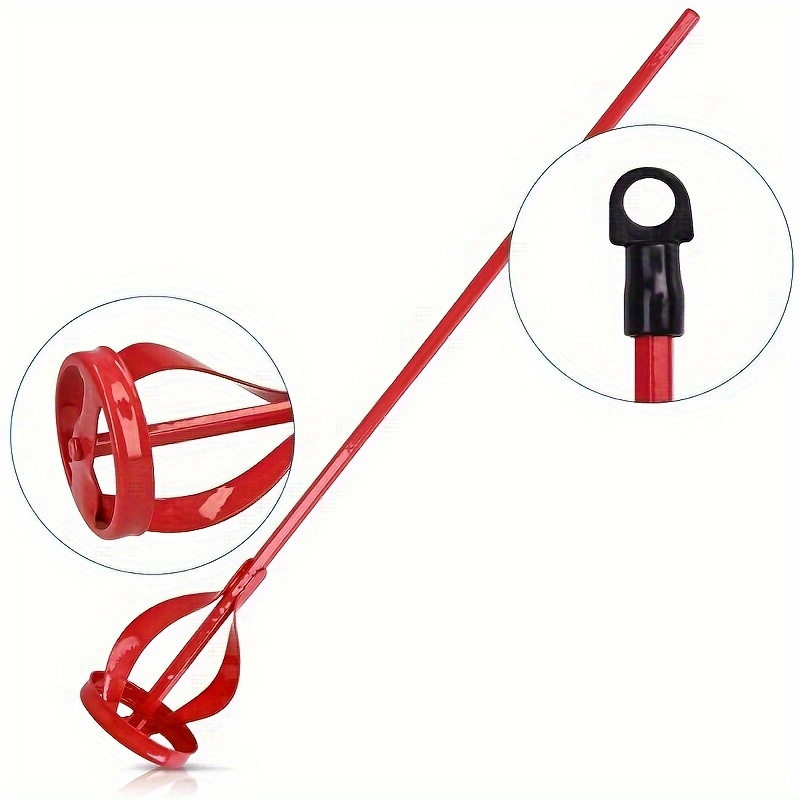 1pc Heavy-duty Mixer Accessory- Manual Mixing Tool with Extended Mixing Rod, Battery Free, Suitable for Mixing Paint, Filling Joints, Epoxy Resin, Adhesives- Compatible with Electric Drills and Manual Use, Sturdy Metal Structure